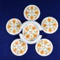 Marble Coffee Coaster Set Mosaic Floral Real Arts Inlay Hakik Stone Decor H5553