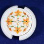 Marble Coffee Coaster Set Mosaic Floral Real Arts Inlay Hakik Stone Decor H5553