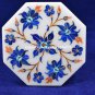 3"x3" Marble Jewelry Custom Box Lapis Inlaid Stones Valentine Gift Decor H5535
