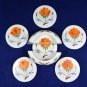 Marvelous Round Custom Marble Coatsres Hakik Floral Design Arts Gift Decor H5551
