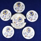 Marquetry Marble Coaster Set Abalone Work Lapis Inlay Decor Special Gift H5556 Marquetry Marble Coaster Set Abalone Work Lapis Inlay Decor Special Gift H5556