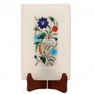 6''x4'' Marble White Dish Tray Plate Marquetry Floral  Inlay Parrot Decor Gifts