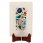 6''x4'' Marble White Dish Tray Plate Marquetry Floral  Inlay Parrot Decor Gifts