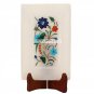 6''x4'' Marble White Dish Tray Plate Marquetry Floral  Inlay Parrot Decor Gifts