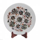 White Marble Tray Plate Hakik Pauashell Mosaic Inlay Decor Eid Mubarak Art 2017