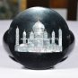 Tajmahal Arts Black Round Marble Tea Coaster Set Inlay Stone Kitchen Decor H5558
