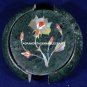 Unique Marble Coffee Coaster Set Floral Abalone Inlay Stones Home Decor H5564