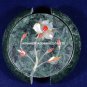 Unique Marble Coffee Coaster Set Floral Abalone Inlay Stones Home Decor H5564