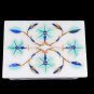 3"x2"x1.5" Marvelous Marble Trinket Box Marquetry Inlaid Adornment Decor H5521