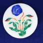 2"x1.5" Round Marble Personalized Box Malachite Lapis Inlay Designer Decor H5536