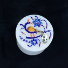 2"x2" Modern Marble Storage Box Peacock Lapis Inlay Valentine Gift Decor H5545 2"x2" Modern Marble Storage Box Peacock Lapis Inlay Valentine Gift Decor H5545