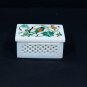 1.6"x3"x2" Filligree Marble Desinger Box Parrot Malachite Inlay Art Decor H5520