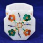 3"x1.5" Multi Floral Stone Marble Storage Inlaid Box Interior Gift Decor H5541A