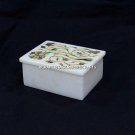 4"x3" Exclusive Marble Designer Box Abalone Inlaid Precious Stones Decor H5471 4"x3" Exclusive Marble Designer Box Abalone Inlaid Precious Stones Decor H5471