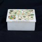 4"x3" Exclusive Marble Designer Box Abalone Inlaid Precious Stones Decor H5471