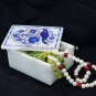 4"x3"x2" Decorative Marble Trinket Box Parrot Art Lapis Inlay Home Decor H5476