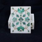 4"x3"x2" Marble Personalized Box Malachite Inlay Floral Collectible Decor H5477