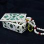 4"x3"x2" Marble Personalized Box Malachite Inlay Floral Collectible Decor H5477