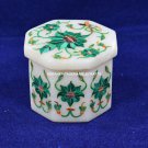 2"x1.5" Marble Malachite Floral Art Trinket Box Inlay Designer Gift Decor H5529 2"x1.5" Marble Malachite Floral Art Trinket Box Inlay Designer Gift Decor H5529