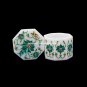 2"x1.5" Marble Malachite Floral Art Trinket Box Inlay Designer Gift Decor H5529