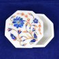3"x3" Collectible Lapis Marble Jewelry Box Floral Adorable Arts Inlay Gift H5530