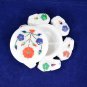 4"x1.6" Elephant Art Marble Jewelry Box Mosaic Inlay Rare Valentine Decor H5533