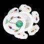 4"x4" Marble Round Inlaid Box Floral Elephant Malachite Inlay Mosaic Gift H5534A