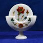 Custom Marble Coffee Coaster Set Floral Arts Carnelian Inlay Mosaic Decor H5557