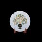 8" Marble Round Serving Plate Marquetry Real Fine Inlay Occasional Decor H5437