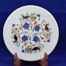 7" Marble Decorative Plate Mosaic Peacock Marquetry Inlaid Kitchen Decor H5454 7" Marble Decorative Plate Mosaic Peacock Marquetry Inlaid Kitchen Decor H5454