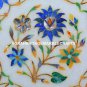 8" Marble Modern Art Serving Plate Hakik Lapis Floral Arts Kitchen Decor H5458