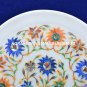 8" Marble Modern Art Serving Plate Hakik Lapis Floral Arts Kitchen Decor H5458