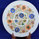 9" Multi Floral Marble Serving Dish Plate Semi Precious Gemstone Decor H5458A 9" Multi Floral Marble Serving Dish Plate Semi Precious Gemstone Decor H5458A