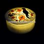 4"x3" White Marble Jewelry Gift Box Hakik Floral Inlay Parrot Best Decor H5469