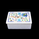 4"x3"x2" Adornment Marble Jewelry Box Handmade Mosaic Inlay Art Gift Decor H5479 4"x3"x2" Adornment Marble Jewelry Box Handmade Mosaic Inlay Art Gift Decor H5479