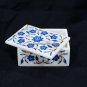 4"x3"x2" Beautiful Lapis Collectible Marble Earring Box Bedroom Art Decor H5519