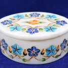 4"x2.6" Marble Beautiful Jewelry Storage Box Multi Mosaic Floral Inlay Art H5532 4"x2.6" Marble Beautiful Jewelry Storage Box Multi Mosaic Floral Inlay Art H5532