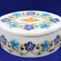 4"x2.6" Marble Beautiful Jewelry Storage Box Multi Mosaic Floral Inlay Art H5532