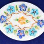 4"x2.6" Marble Beautiful Jewelry Storage Box Multi Mosaic Floral Inlay Art H5532