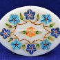 4"x2.6" Marble Beautiful Jewelry Storage Box Multi Mosaic Floral Inlay Art H5532