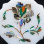 3"x3" Decorative Marble Small Filligree Box Precious Pauashell Inlay Gift H5540A