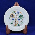5" Marble Floral Plate Gemstone Marquetry Inlay Art Kitchen Interior Decor H5427 5" Marble Floral Plate Gemstone Marquetry Inlay Art Kitchen Interior Decor H5427