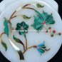 2"x2" Accent Marble Round Box Malchite Mosaic Inlay Interior Gifts Decor H5466
