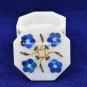 2"x1.5" Adorable Marble Storage Box Lapis Inlay Rare Valentine Gift Decor H5494