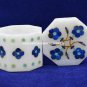2"x1.5" Adorable Marble Storage Box Lapis Inlay Rare Valentine Gift Decor H5494