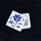 2"x2" Marvelous Marble Small Trinket Box Precious Marquetry Inlaid Decor H5544