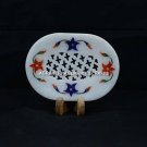 Designer Marble Soap Dish Decorative Inlay Floral Bathroom Accessories Art H5578