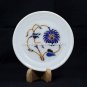 6" Round Marble Plate Serving Dish Beutiful Plate Floral Lapis Inlay Arts H5444A