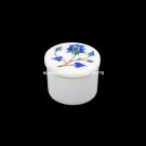 2"x1.6" Lapis Marble Floral Jewelry Box Handmade Inlay Art Valentine Decor H5470 2"x1.6" Lapis Marble Floral Jewelry Box Handmade Inlay Art Valentine Decor H5470