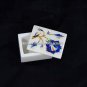 2"x2" Decorative Marble Earring Storage Box Lapis Marquetry Inlaid Decor H5487